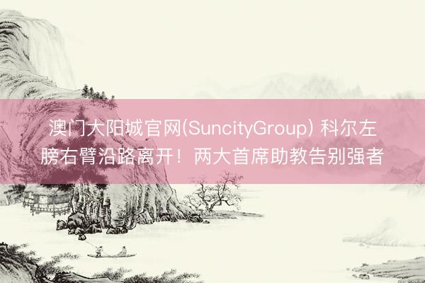 澳门大阳城官网(SuncityGroup) 科尔左膀右臂沿路离开！两大首席助教告别强者