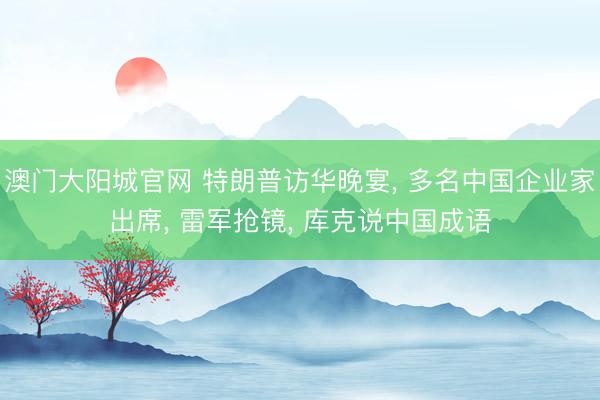 澳门大阳城官网 特朗普访华晚宴， 多名中国企业家出席， 雷军抢镜， 库克说中国成语