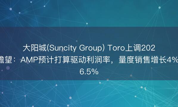 大阳城(Suncity Group) Toro上调2026财年瞻望：AMP预计打算驱动利润率，量度销售增长4%-6.5%