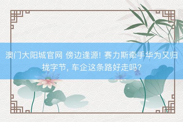 澳门大阳城官网 傍边逢源! 赛力斯牵手华为又归拢字节， 车企这条路好走吗?